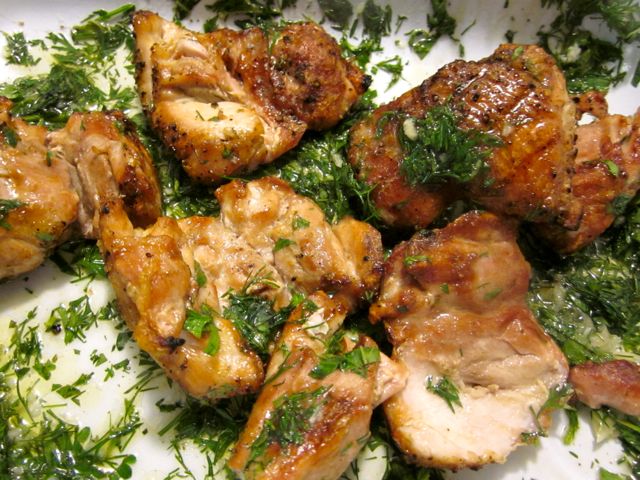 grilled marinated chicken thighs