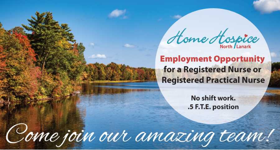 Home Hospice North Lanark seeks part-time Program Coordinator - Vimarsana News