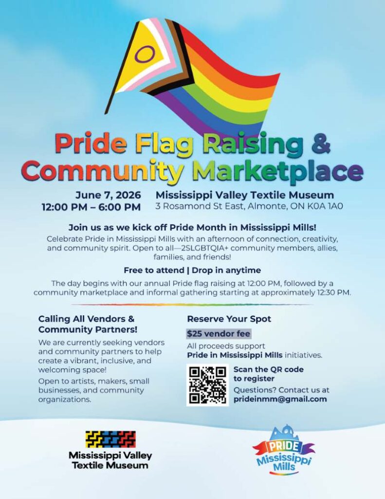Pride in Mississippi Mills: Events in the area